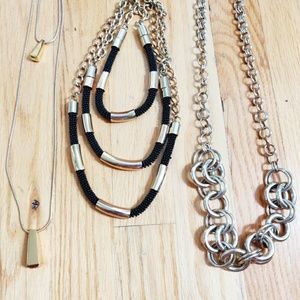 Set of 3 Gold Tone Necklaces